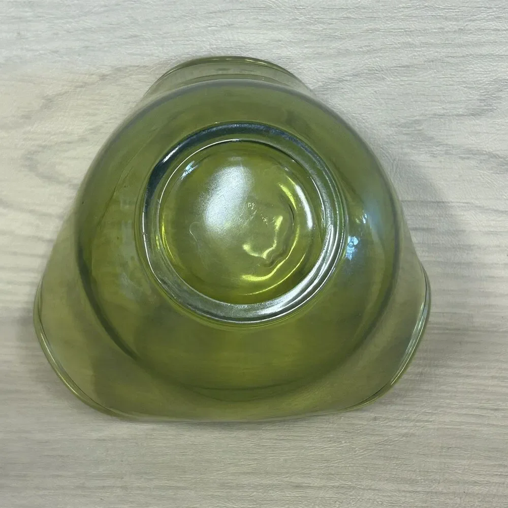 Indiana Glass Avocado Green “Tri-Top” Dip Bowl 1960’s 1970’s Replacement
